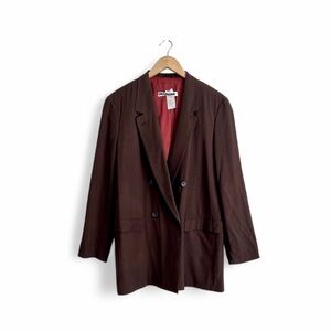 Jil Sander Double Breasted Silk & Wool Blazer